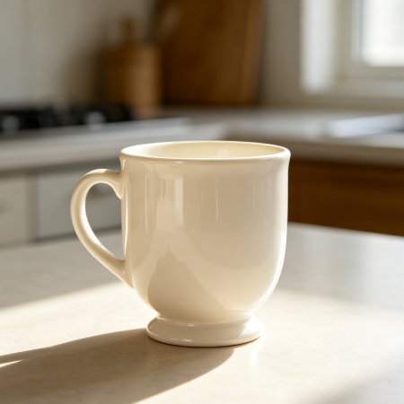 Smooth Glazed Ceramic Mug for Hot Drinks