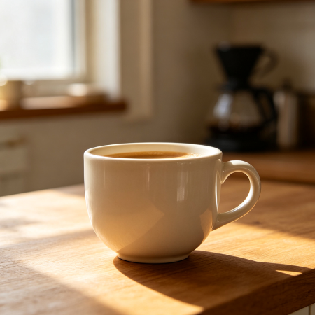 Round Ceramic Latte Mug for Home Kitchen